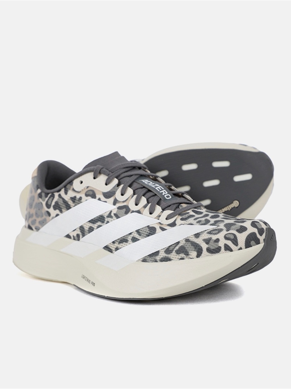 Adidas Adizero EVO SL Leopard Crystal Linen Zero Metalic Womens Size 8.5